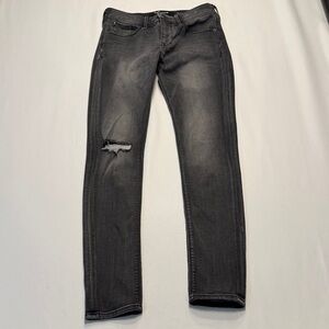 Womens Express Black / Grey Distressed Jeans